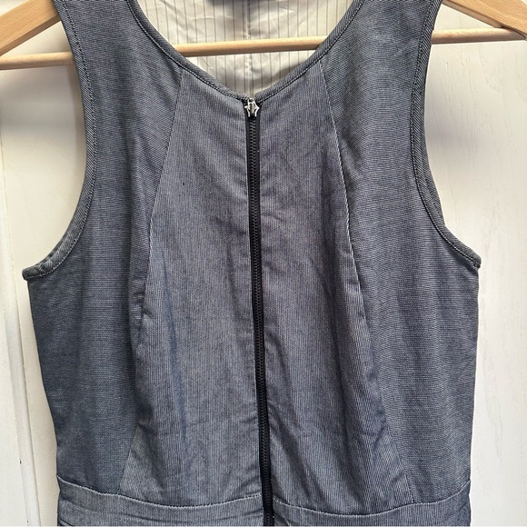 Y2K A/X Armani Exchange Fit&Flare Micro Striped Pleated Mini Dress size 2 - Picture 5 of 7